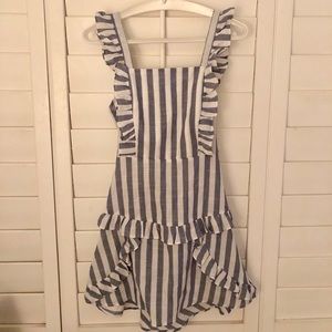 Never been worn, Stripe Ruffle Mini Dress